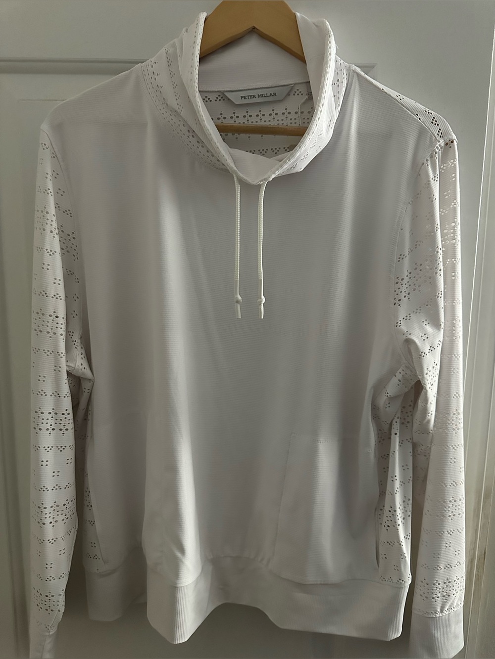 Peter Millar Women’s White Eyelet Golf Pullover